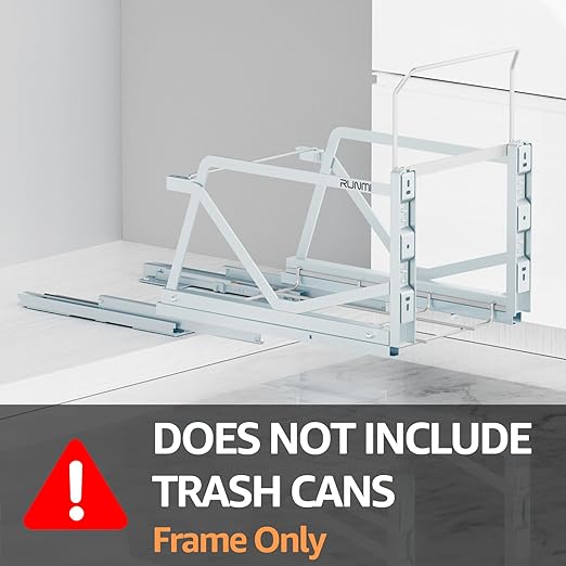 Pull Out Trash Can Under Cabinet Kit with Soft-Close Slides,Under Sink Trash Can Pull Out,for Kitchen,Sink, Drawer,Requires Minimum Cabinets Opening 12" W X 18" D(Garbage Can Not Included)