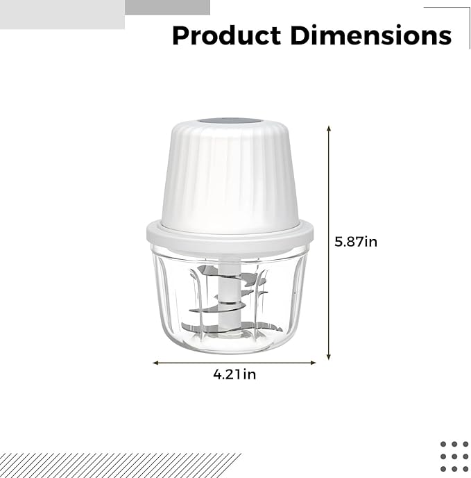 Electric Garlic Chopper, Wireless Mini Food Processor, 13.5 Oz / 400 Ml Capacity, Cordless Veggie Chopper For Ginger, Pepper, Onion, With Type-C Charging