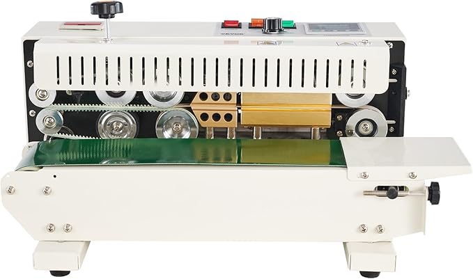 VEVOR Continuous Bag Band Sealing Machine, 0.24-0.47 in/6-12 mm Seal Width, Horizontal Band Sealer Machine with Digital Temperature Control, Bag Sealer for 0.02-0.8 mm Plastic Bags with Count Function