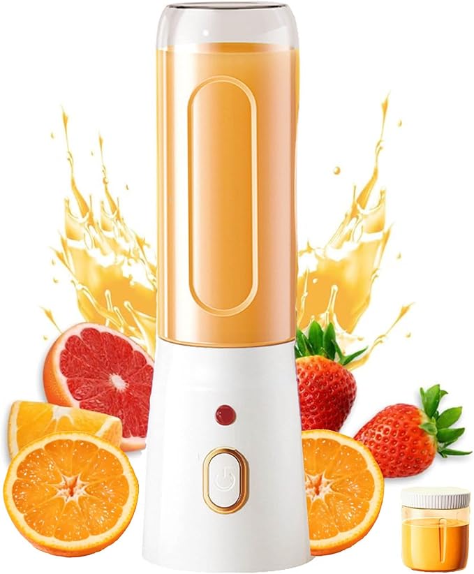 Portable Blender Cup,Electric USB Juicer Blender,Portable Juicer For Shakes and Smoothies, juice,450ml, ten Blades Great for Mixing
