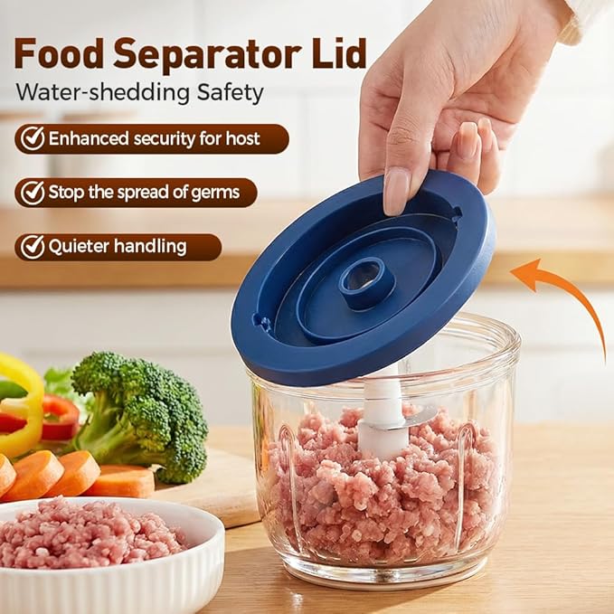 2026 New Electric Garlic Chopper,Vegetable Food Chopper,Mini Food Processor,Portable Rechargeable Cordless Chopper for Onion,Chili,Ginger,Nuts,Meat & Fruits 350ml (White)