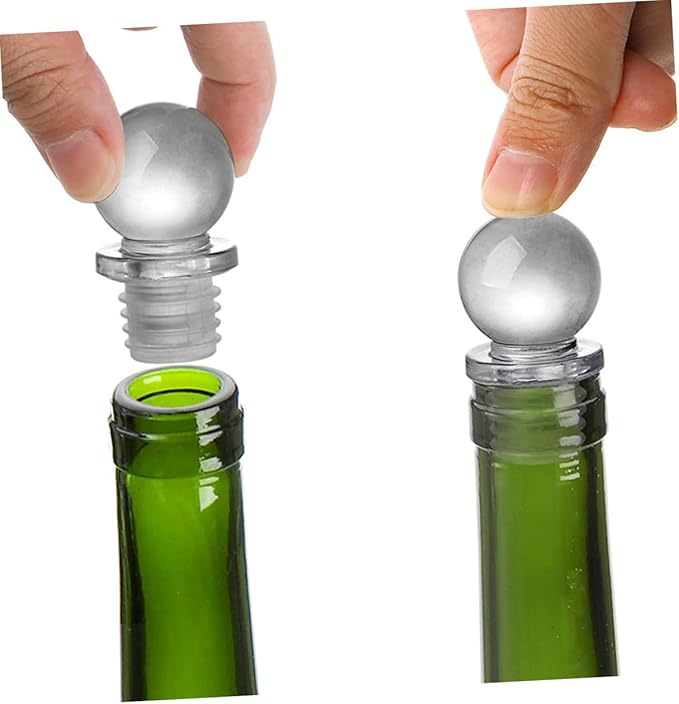 VALICLUD 24pcs Glass Ball Wine Stoppers High Polymer Aroma Container Caps Convenient Dispenser Stoppers for Perfume and Makeup Bottles for Wine Bottles and Glass Containers
