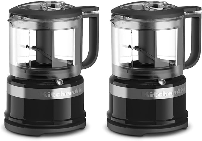 KitchenAid KFC3516OB 3.5 Cup Food Chopper, Onyx Black (Pack of 2)
