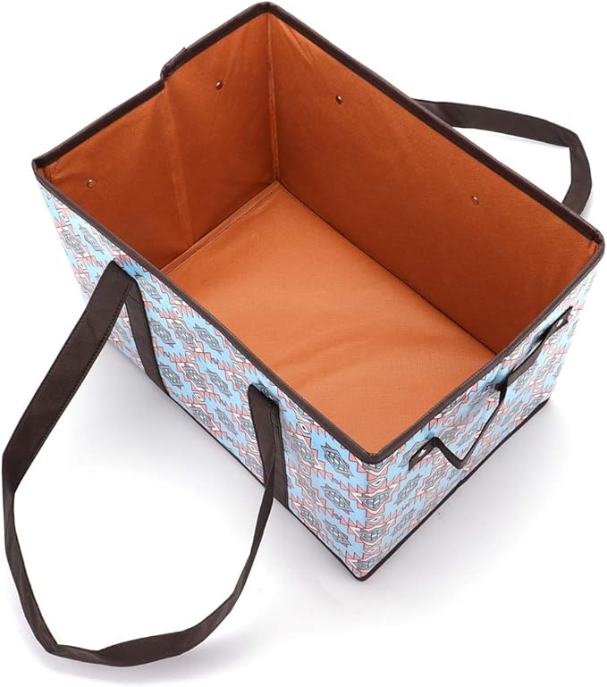 Foraineam Reusable Grocery Bags Set Durable Heavy Duty Tote Bag Collapsible Grocery Shopping Box Bag with Reinforced Bottom