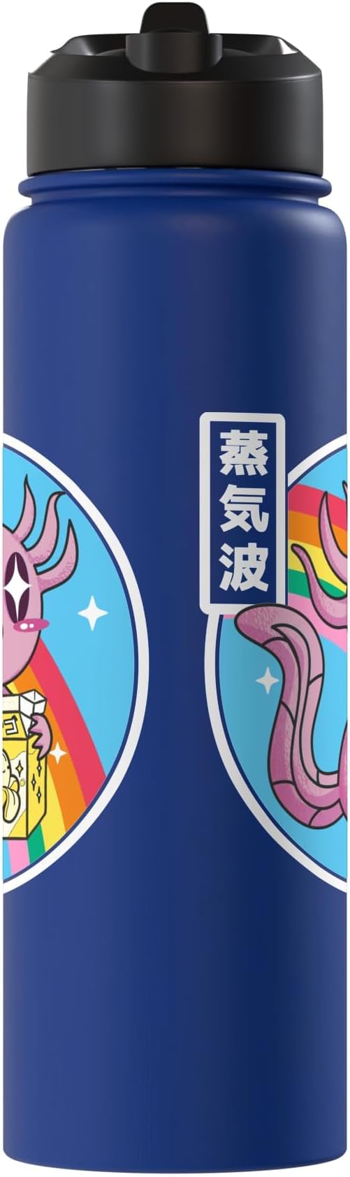 Axolotl Banana Milk Carton Kawaii Retro Rainbow Anime Stainless Steel Insulated Water Bottle