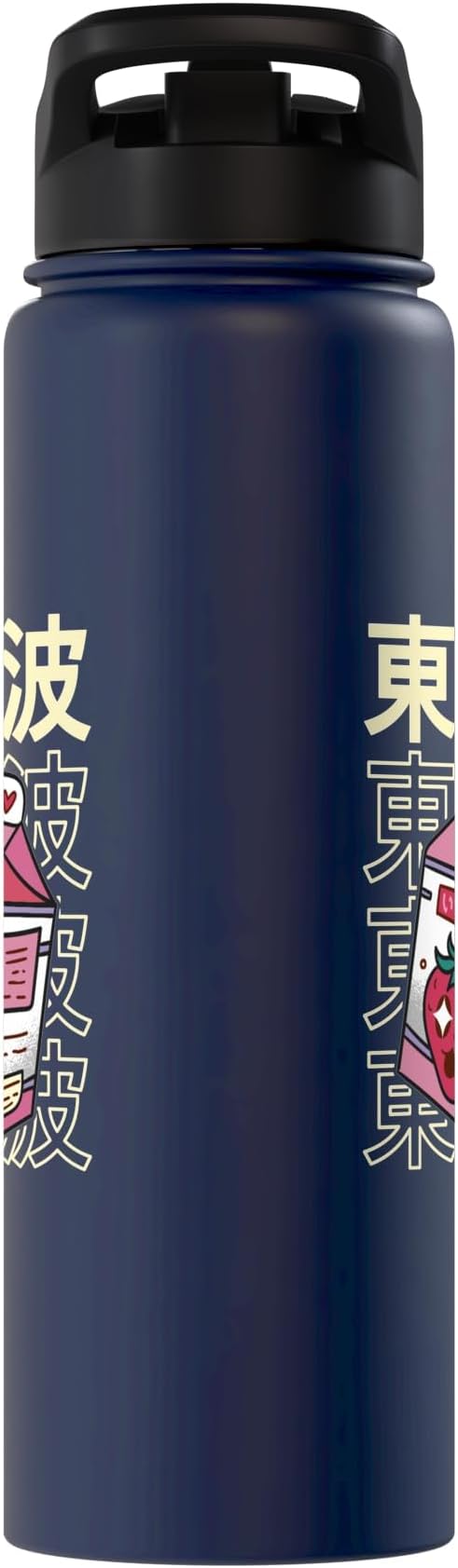 Japanese Strawberry Milk Carton Kawaii Aesthetic Anime Stainless Steel Insulated Water Bottle