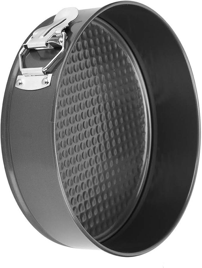 qiuqiu Nonstick Loop Removable Bottom Cake Pan, Round Shape Carbon Steel DIY Mousse Baking Mold, for Baking-22cm / 8.7in