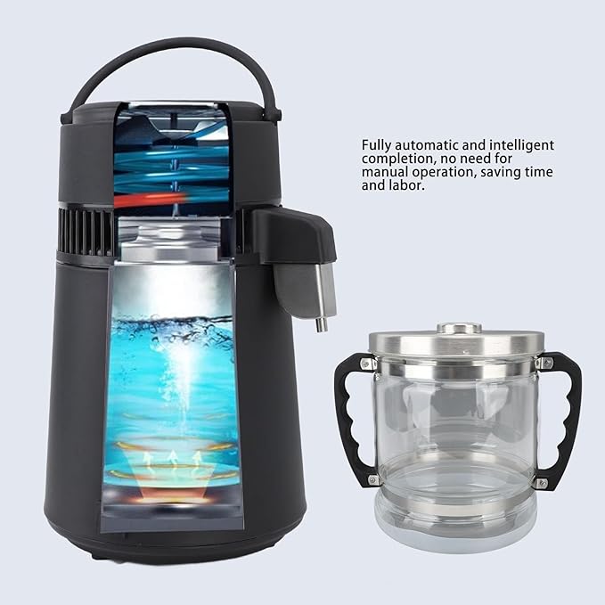 6L Water Distiller Glass Jar for Home Beauty Water Distiller, Replacement Glass Collection Bottle Distiller Water Container, Water Purifier Filter for Home Countertop