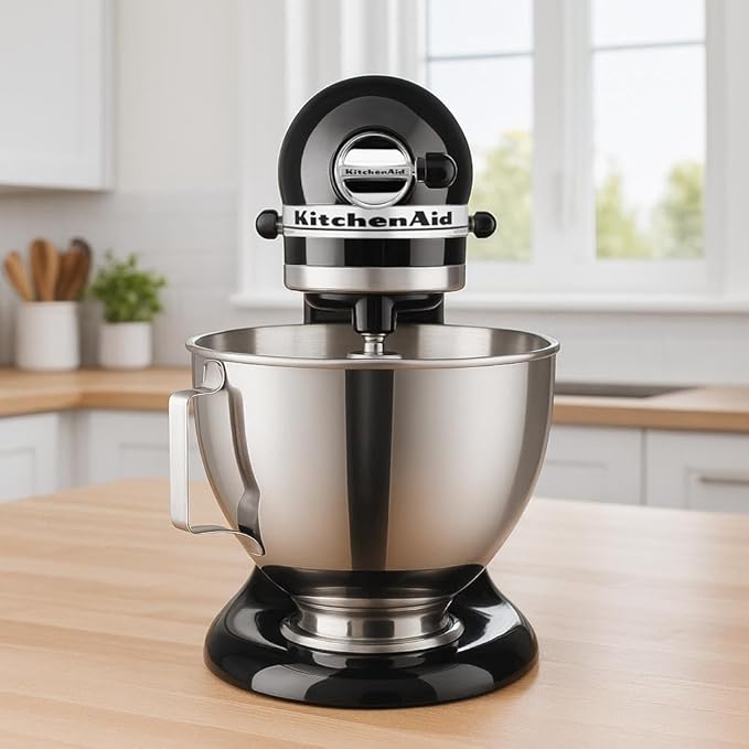 Kitchen Aid Tilt-Head Stand Mixer 4.5 Quart KSM85PBOB, Onyx Black
