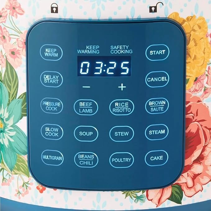 Pioneer Woman Fancy Flourish 6-Quart Pressure Cooker with Touch Control Display