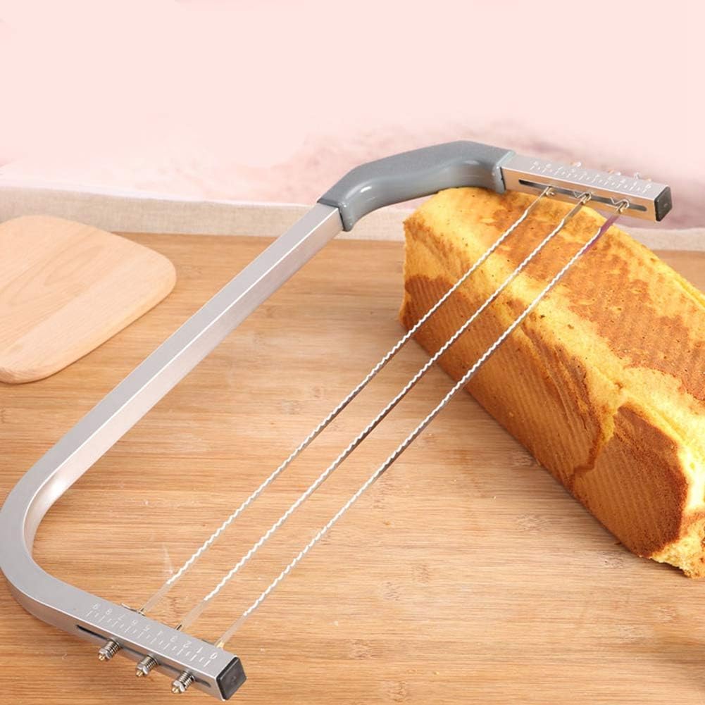 ZJchao professional adjustable cake leveler, Adjustable Stainless Steel Cake Cutter Leveler Baking Tools for Kitchen Accessories