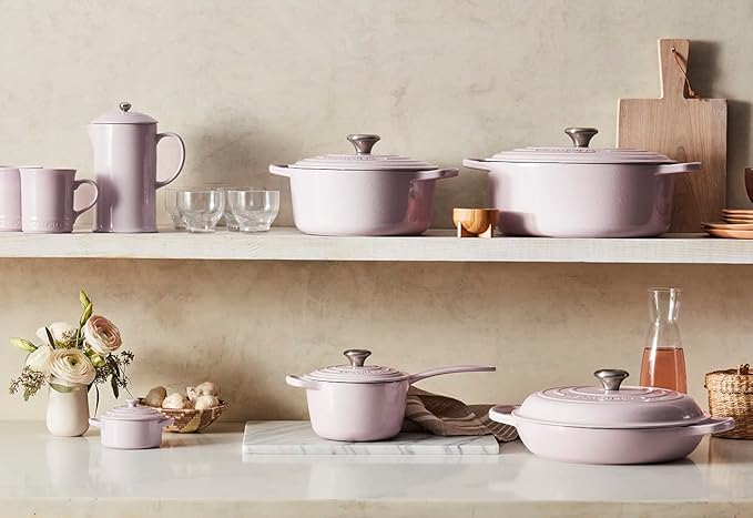 Le Creuset Enameled Cast Iron Signature Round Dutch Oven, 5.5 qt., Shallot