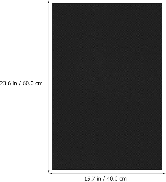 PRETYZOOM 9pcs Non-stick Oven Liners Baking Mats 60x40cm Black Reusable Grill Roaster Liners for Gas Stove Oven Bottom Protection Cooking Mat