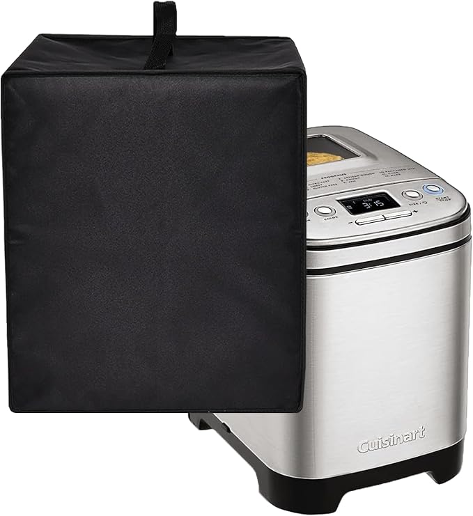 Bread Maker Machine Cover for Cuisinart Bread Maker Machine, Heavy Duty Waterproof Protective Bread Machine Cover Compatible for Cuisinart Compact and Automatic Bread Maker Machine CBK-110P1 (Black)