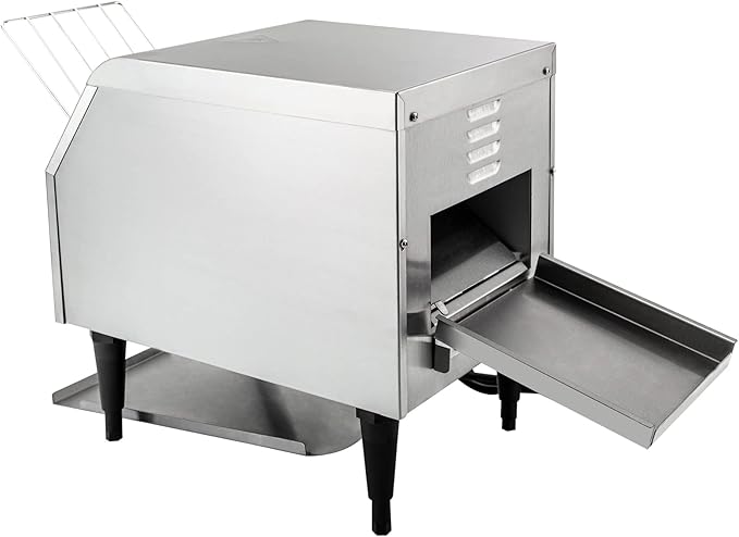 Commercial Toaster 150 Slices/Hour 1300W Heavy Duty Stainless Steel Commercial Electric Conveyor Toaster Oven with Three Baking Modes for Home Restaurants Bakery Use