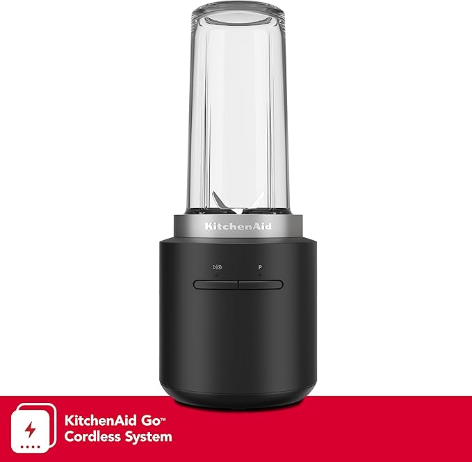 KitchenAid Go™ Cordless Personal Blender - battery sold separately, KSBR200, Black Matte