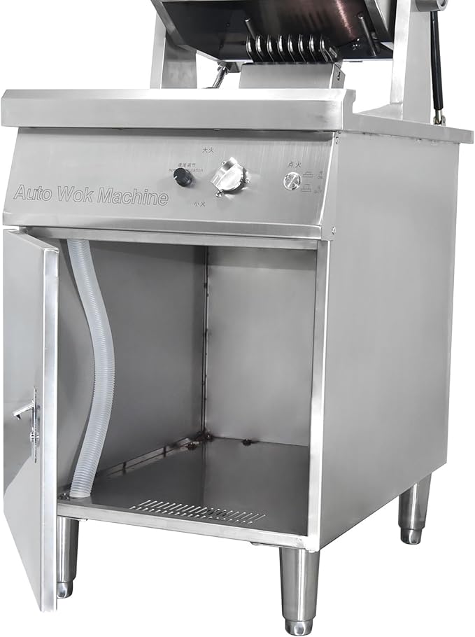Commercial Automatic Cooker with water spray,Automatic 360° Stir Fry Cooker,Automatic Cooking Machine,Drum Type Stir Frying Machine,Auto Cooking Wok Fried Machine (Natural Gas, Floorstanding)