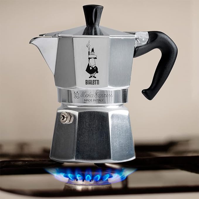 Bialetti - Moka Express: Iconic Stovetop Espresso Maker, Makes Real Italian Coffee, Moka Pot 18 Cups (27 Oz - 810 Ml), Aluminium, Silver