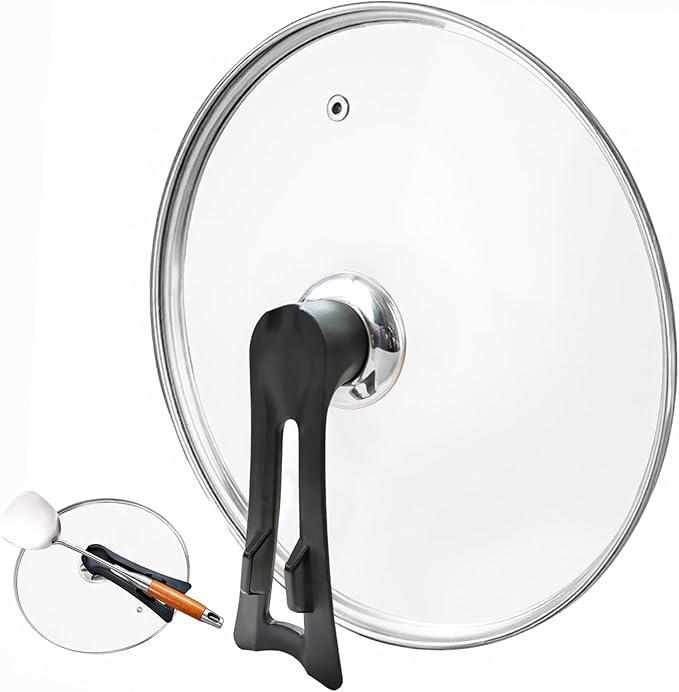 Glass Lid For Pots, Pans and Skillets, Round Tempered Clear Glass Cover Replacement with Steam Vent, Heat Resistant Handle, 11″, 12″, 12.5″, 13.5″ And 14″