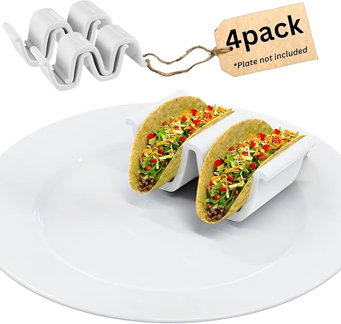 Dual Taco Holder 4 Pack + Taco Holder Kit Silver