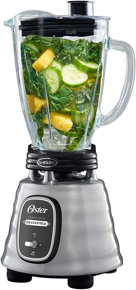 Classic blender Oster reversible chrome glass jar BLSTBESTE013