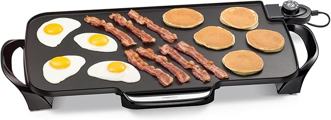 Presto 07061 22-inch Electric Griddle With Removable Handles, Black, 22-inch & 07030 Cool Touch Electric Griddle