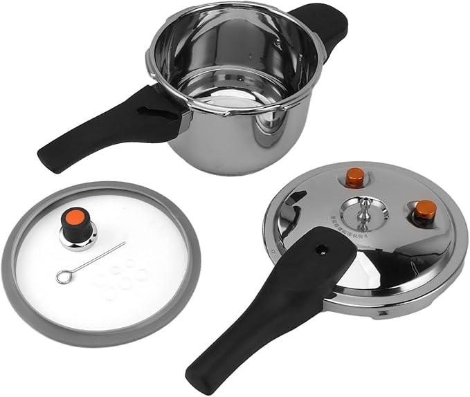 Syrisora Pressure Cooker Rapid Heating 16cm Safety Valves 304 Stainless Steel and Plastic Electric Pressure Cooker for Cooking