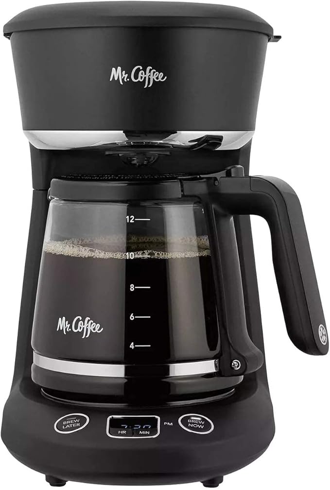 Mr. Coffee® 12-Cup Programmable Coffeemaker, Brew Now or Later