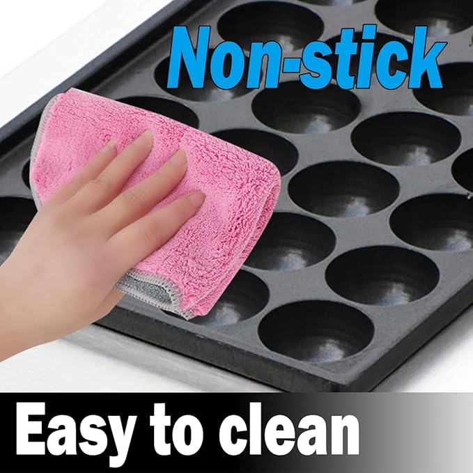 Takoyaki Maker Commercial Ebelskiver Pan 84 Holes Electric Grill Machine for Aebleskiver, Cake Pops, Pancake Balls, Donut Holes, 6000W, 110V
