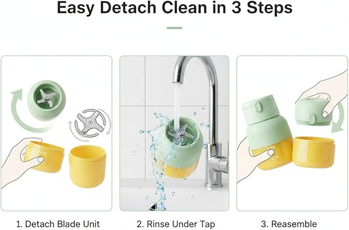 Portable Wireless Juicer Cup — 800mL High-Speed 10-Blade Personal Blender, USB Rechargeable & Auto-Off Safety Design, Portable Smoothie Maker for Travel, Gym, Office & Home (green)