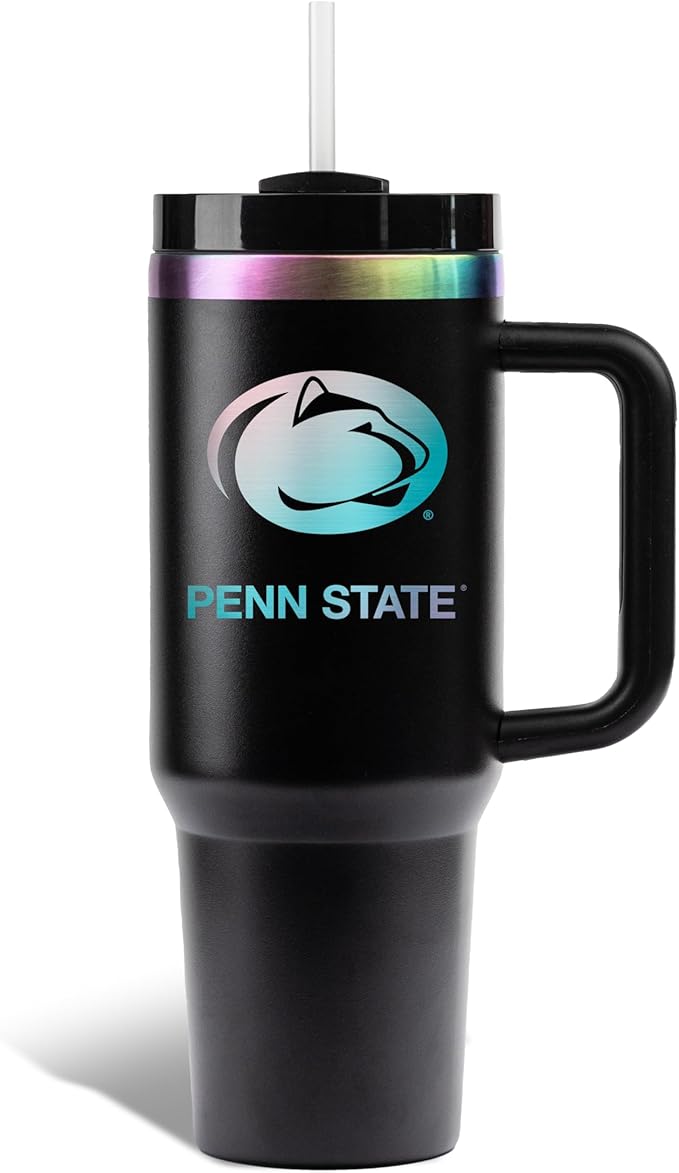 The Memory Company | Licensed NCAA 40oz Iridescent Tumbler with Handle