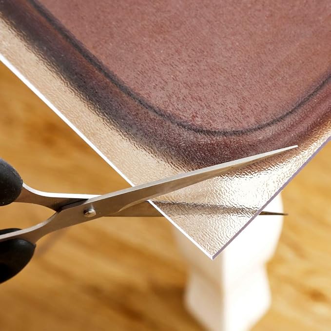 NECAUX Custom 14 x 60 Inch Frosted Desk Cover Protector, 1.5mm Thick Plastic Frosted Table Pad Desk Mat Desk Protector for Office Computer Writing Desk, Console Table, Media Stand
