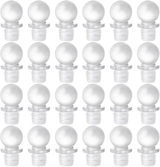 SHINEOFI Glass Ball Wine Stoppers 24Pcs High Polymer Aroma Dispenser Bottle Caps Convenient Reusable Sealers for Wine Bottles Kitchen Bar Use