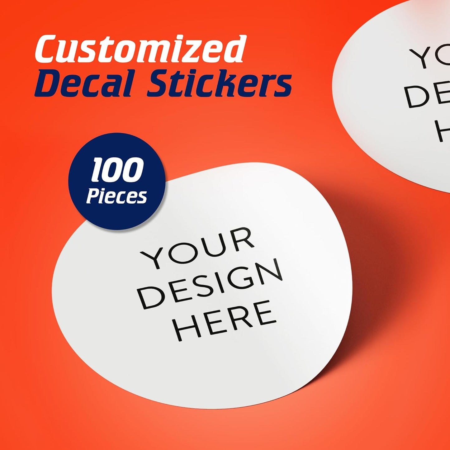 5-1000 Custom Vinyl Stickers - Upload Your own Image, Text, Design, Logo - Personalized Logo Labels for Handmade, Packaging, Bottle, Jars, Candle, Brand Stickers (White, 2x2)