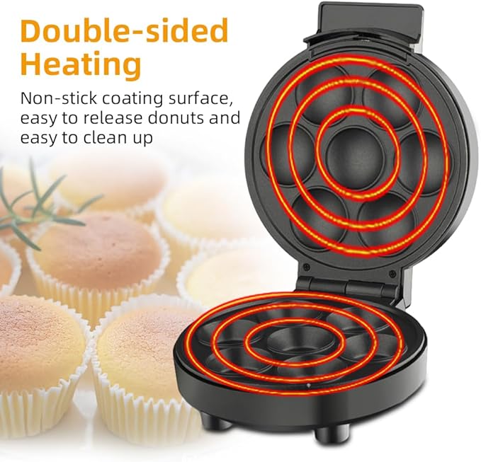 Household Cupcake Maker Electric Cupcake Machine 1000W Cake Pop Maker Non-Stick Surf Makes 6 Cup Cakes for Kids Breakfast Machine
