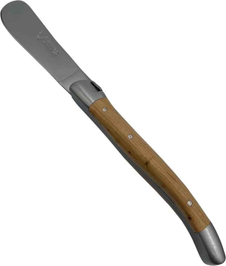 Laguiole en Aubrac Luxury Fully Forged 3-Piece Cheese Knife Set With Juniper Wood Handles