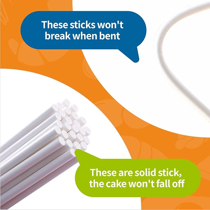 300 Count 4 INCH White Paper Lollipop Sticks,Cake Pop Sticks,Sucker Sticks for Cookies,Rainbow Candy,Chocolate,Cake Topper(Dia 3.5mm)