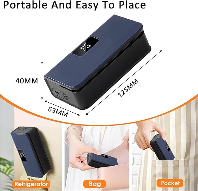 Vacuum Sealer Machine, Plastic Bags Sealer Mini Heat Bag Sealing Machine 2 In 1 Food Packaging Portable for Food(White)