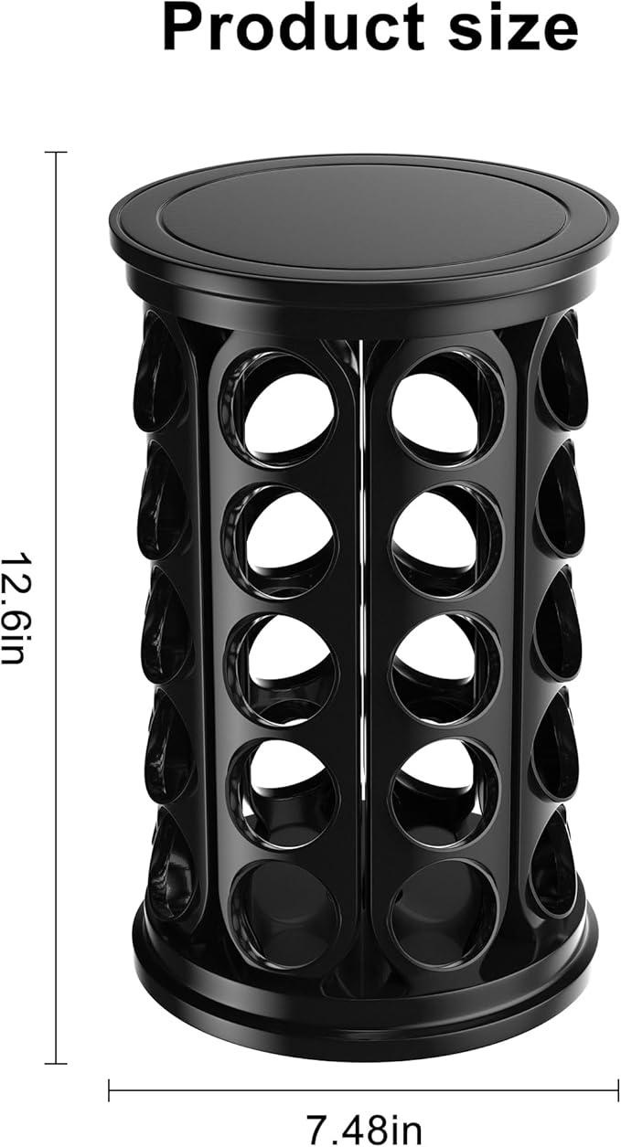 CEHNCEH K Cup Holder, Coffee Pods Holder Storage Organizer Stand Carousel Compatible with 40 Keurig K-Cup Pods, Home or Office Kitchen Counter (Black)