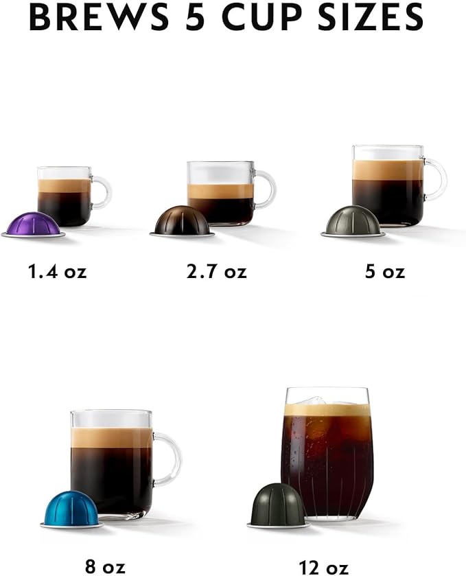 Nespresso Vertuo Pop+ Coffee and Espresso Maker by Breville, Coconut White Descaling Kit