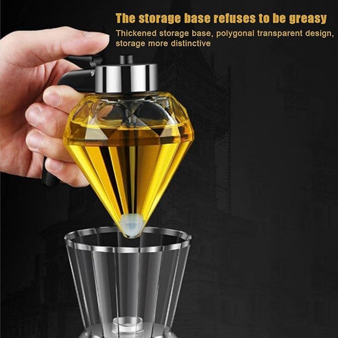 Honey Dispenser Pot HEITIGN 13 * 10 * 16 No Drip Glass with Stand Honey Jar Clear Glass Honey Container Maple Syrup Dispenser Honey Pot with Stand Honey Bottle with Flip Top Lid