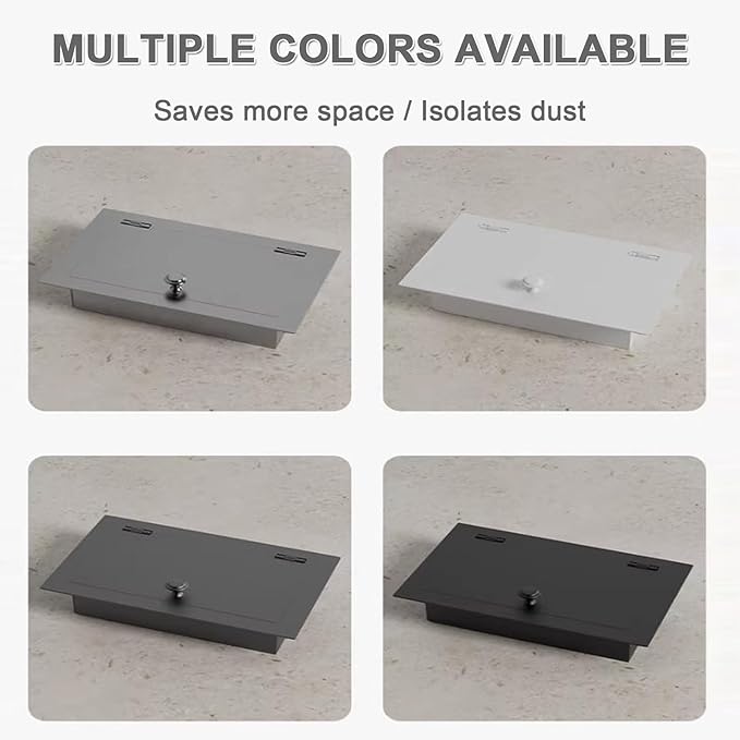 304 Stainless Steel Bin Cover, Countertop Trash can Lid, with a Central Pivot, the Lid can be Lifted, for Kitchen Cabinet, Bar & Bathroom(White)