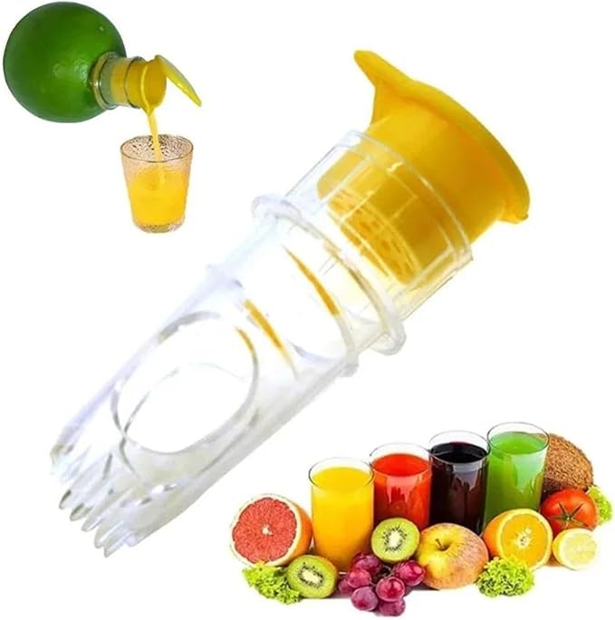 Manual Lemon Juicer Portable Mini Squeezer Citrus Reamer Hand Held Easy for Orange Limes(C)