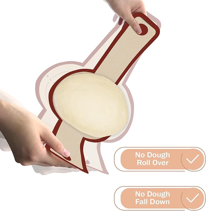 Silicone Bread Sling for Dutch Oven, 2 PCS Non-Stick & Easy Clean Reusable Silicone Baking Mat with Long Handles, Easy to Transfer Sourdough Bread