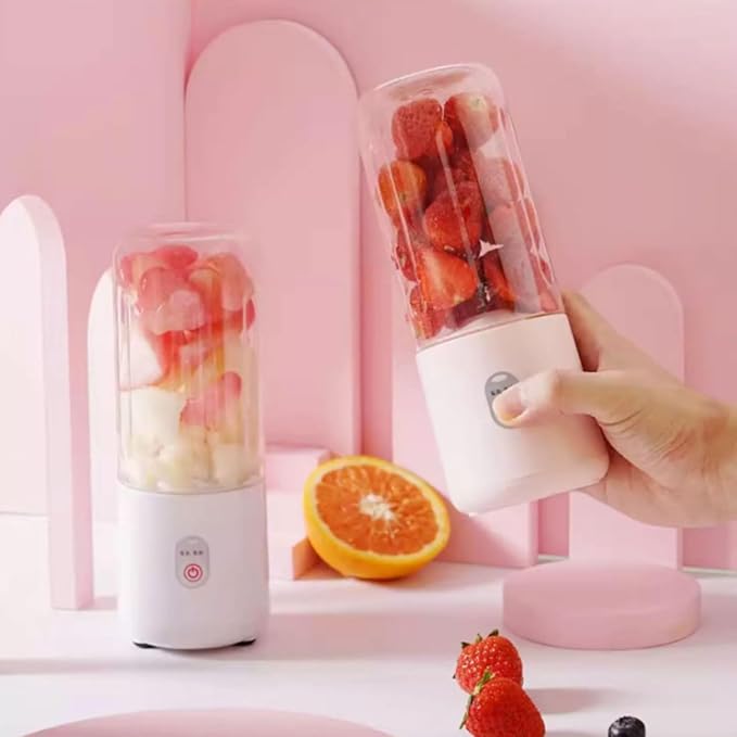 Plastic Portable Blender 4 Blade Personal Juicer USB-C Rechargeable For Shakes And Smoothies Juice 500 Ml / 11.9 Oz(1pcs)
