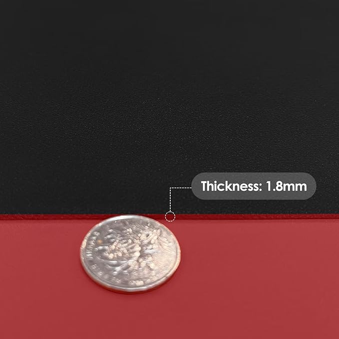 Leather Table Cover,1.8mm Thick,36x54 Inch Table Protector,Table Protector for Dining Room Table,Table Protectors for Rectangle Tables.(Black+Wine Red,36x54)