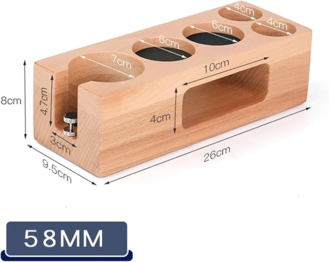 Walnut Wood Coffee Filter Holder, Espresso Tamper Mat Stand, Coffee Maker Support Base Rack, Barista Accessories(Orange)