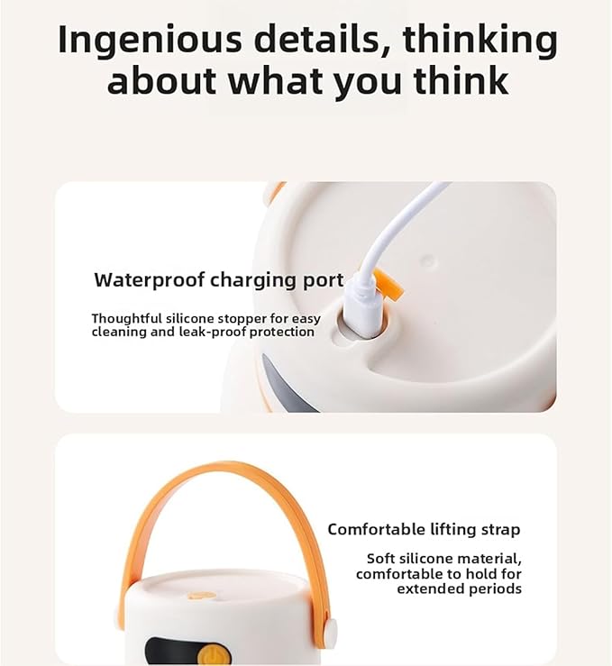 Portable Electric Juicer Cup with Zero Cord Hassle, 33 Oz Cordless Personal Juicer Cup, Digital Display Portable Juicers Blender with Stainless Steel Blades, USB-C (orange-1000ml)
