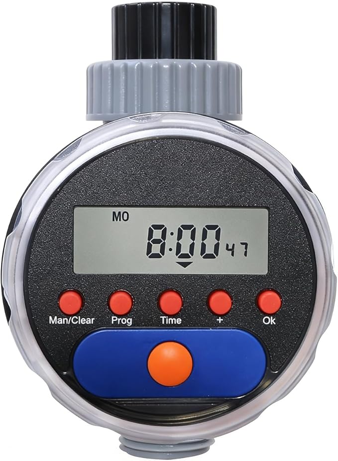 Hose Water Tap Timer Garden Irrigation System Controller Watering Computer Waterproof Red