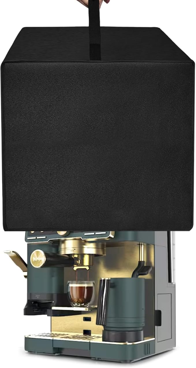 Espresso Machine Dust Cover for Ninja Luxe Café Pro Series ES701/ES601CY/ES601GM Drip Coffee Maker, Luxe Café Machine Lid,Heavy Duty Waterproof Antistatic Nylon Covers Case (Black)